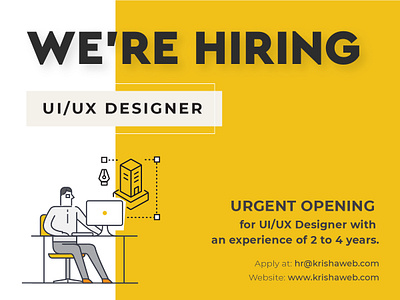WE ARE HIRING! ahmedabad hiring job recruitment ui uiux uiuxdesigner ux visualdesigner