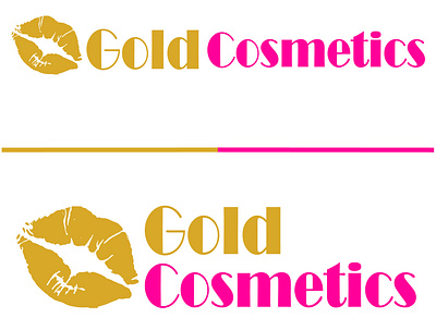 Gold Cosmetics Logo branding design graphic design icon illustration logo typography vector