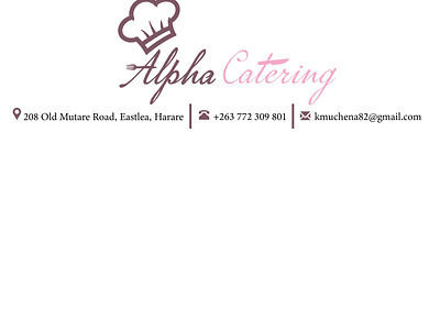 Alpha Catering Letter Head