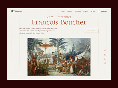 Art exhibition Main page Website