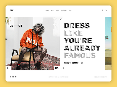 FFF- Fashion, Fun and Friends Web UI clean creative ecommerce fashion header modern multipurpose ui uidesign
