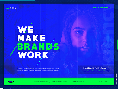 Digital Agency Website Header UI Exploration