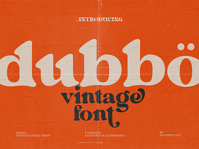 Dubbo - Retro Font bold stylish