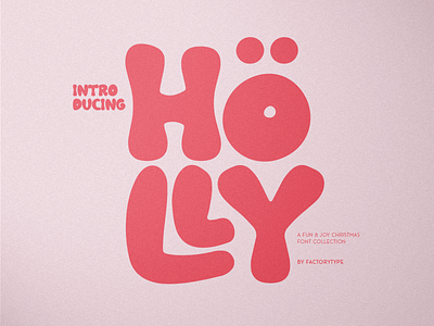 Holly christmas typography