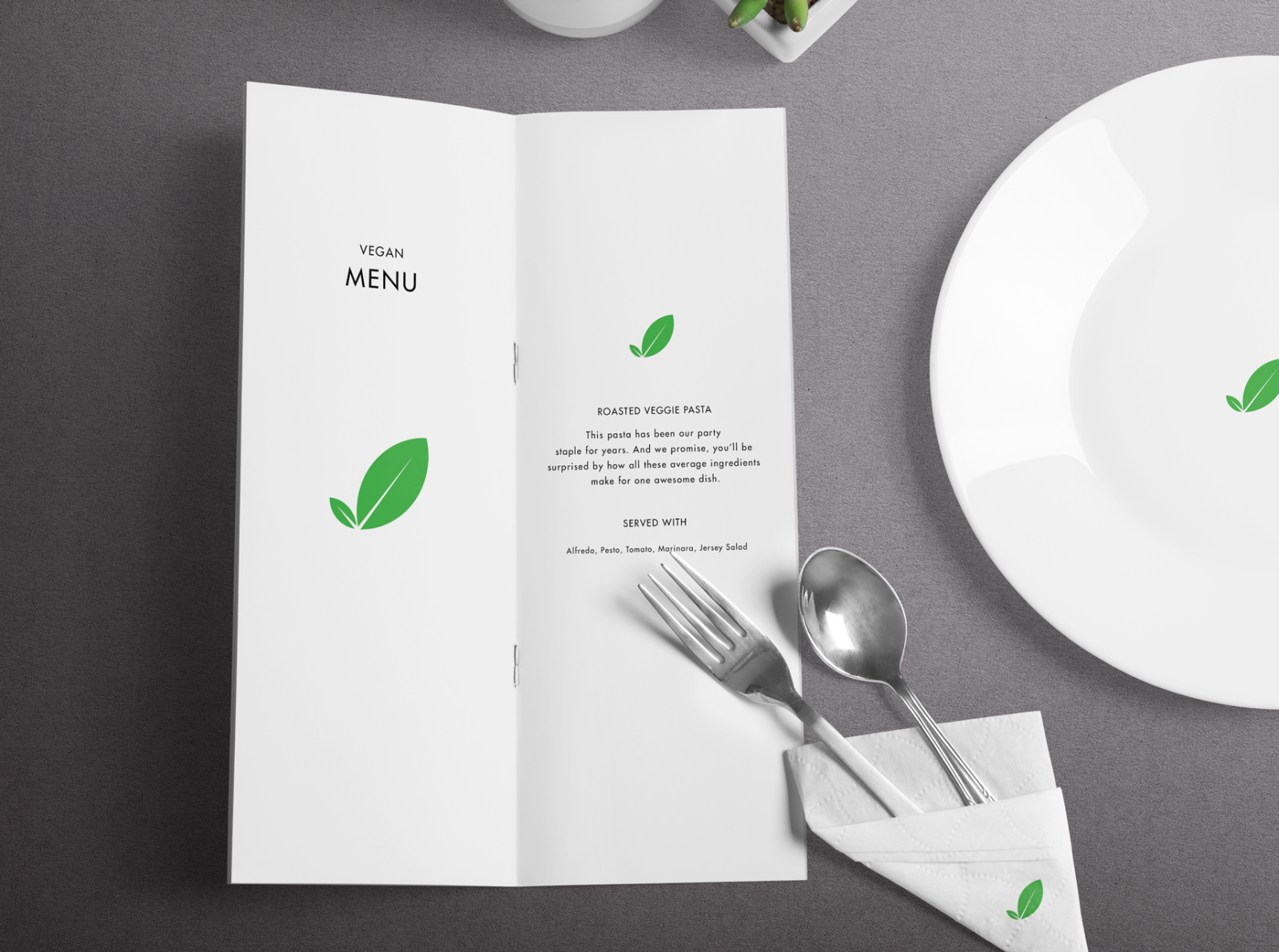 Vegan Foods Logo Restaurant Menu Mockup By Bipul Roy On Dribbble