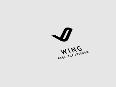 Wing premium sports logo Mockup