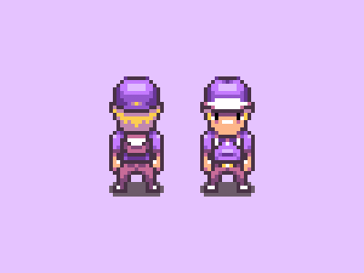 Pixelated Walker new media pixel art purple rpg sprites video game