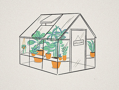 Greenhouse Doodle animation design drawing illustration