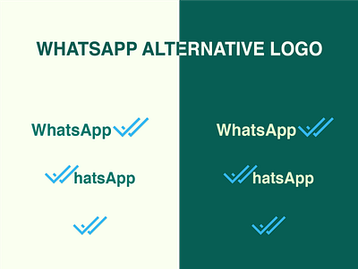 Alternative logo for WhatsApp branding graphic design logo