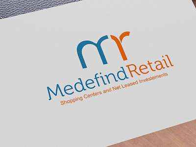Medefind Retail Logo Design branding clean clear design dualcolor esolz esolzlogodesign illustration investor company logo logo design retailor simple typography