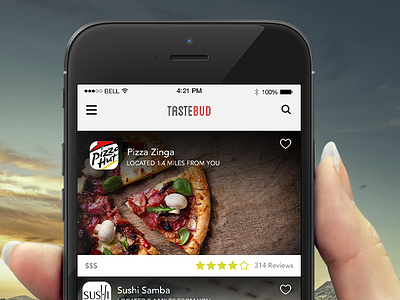 TasteBud Mobile app app appdesign clean esolz food foodapp iphone mobile professional