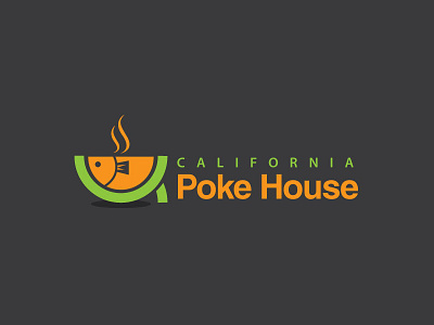 California Poke House clean creative esolz esolzlogodesign icon logo logo design professional simple typography