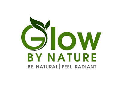Glow By Nature branding clean design esolz esolzlogodesign icon logo logo design nature simple typography vector