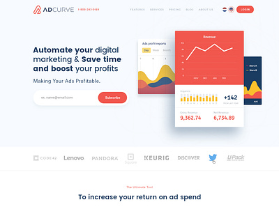 ADCurve adcurve branding clean design digital marketing esolz esolzwebdesign partner platform professional technology typography ui ux web 3.0 webpage webpagedesign website website design