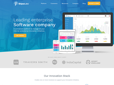 SkipsoLabs - Home Page Design