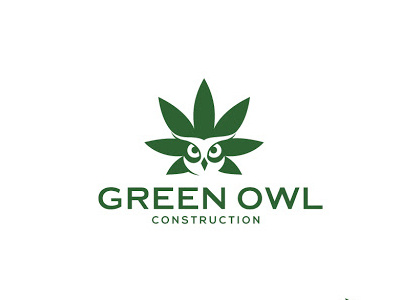 Green Owl Construction branding clean construction company design esolz esolzlogodesign icon illustration logo logo design simple ui ux vector