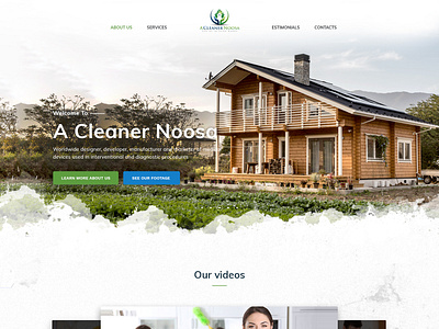 A Cleaner Noosa - Home Page design branding clean design esolz esolzwebdesign landingpage professional simple typography ui ux web webpagedesign website