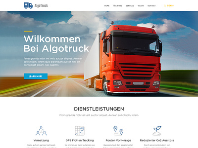 Algo Truck - Home Page Design