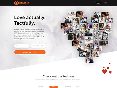 EZ Couple branding chat clean couple cute dating design esolzwebdesign love love bug professional romance simple stories typography ui ux