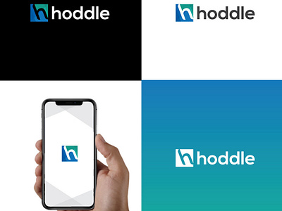 Hoddle esolz illustration logo design mock up professional typography vector