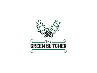 The Green Butcher clean esolz food icon illustration kitchen professional vector
