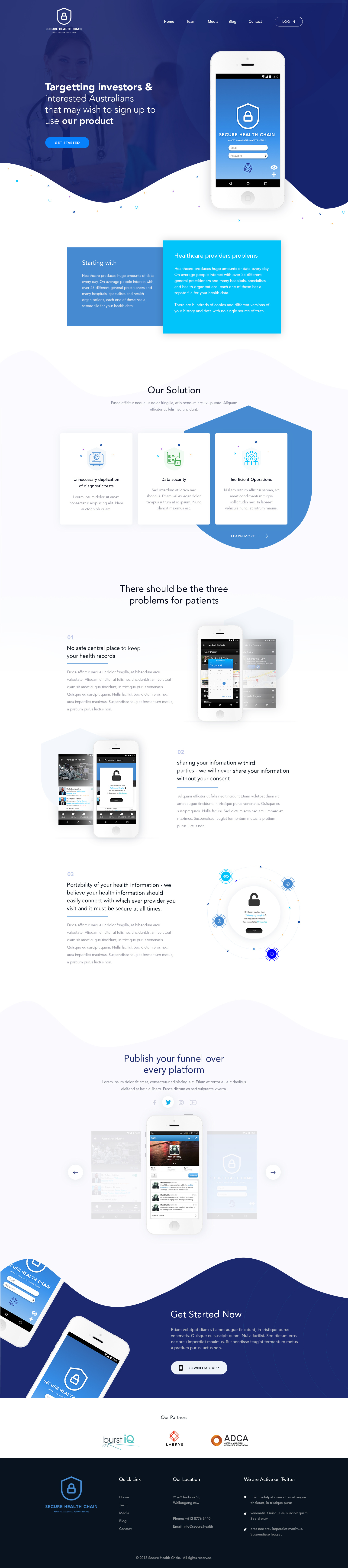 Secure Health Chain by ESolz on Dribbble