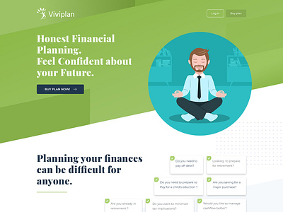 Viviplan bright colors esolz financial planning illustration web deisgn website