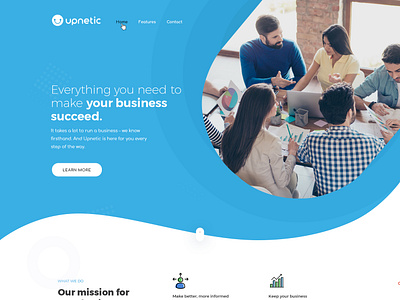 Upnetic business esolz home page professional ui web page website design