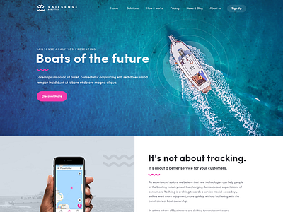 Sailsense Analytics boats esolz homepage sail ship technology web design webpage website