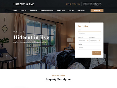 Hideout In Rye description esolz features gallery home page professional property site ui website design