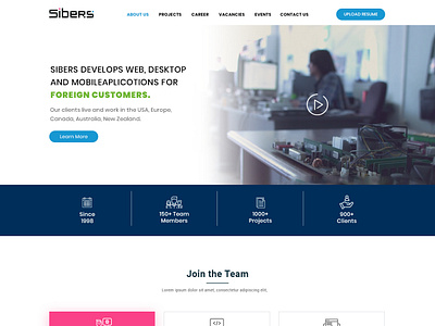 Sibers design developer esolzwebdesign illustration professional sibers simple ui web design