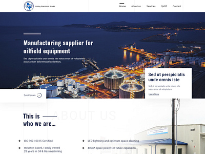 VPW corporate illustration oilfield equipment professional ui vpw website design websites