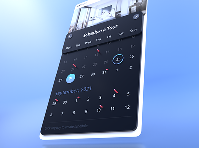 3D Calendar 3d book booking calendar date day illustration interface mobile perspective pick schedule ui