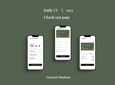 DAILY UI - Check out page app design ui
