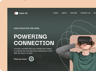 Landing Page for landing page ui ui design virtual reality website design