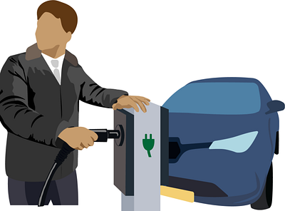 electric car charging auto car charging design eco electric graphic design illustration