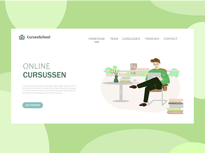 Landing page for online courses books course design distance education freedom graphic design hardskill illustration internet mind online page reading skill softskill web zoom