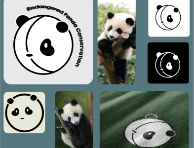 Panda branding dailylogochallenge dailyui graphic design logo ui