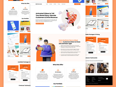 Multimedia Studio Landing Page UI Design figma design landing page design multimedia company multimedia studio website ui design user interface design web design