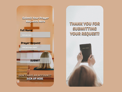 DailyUI: 001 - Prayer Requests app church design form prayer prayer request signup typography ui