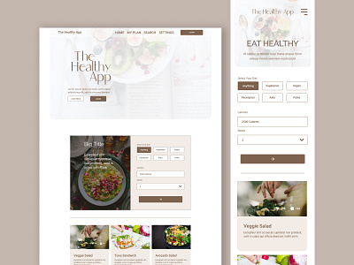 UX Design cooking / nutrition web app app branding design ui ux webdesign