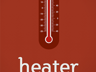 Heater app mobile design visual design