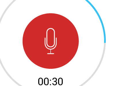 Talk.to audio note recording in progress