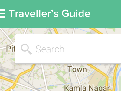 Traveller's Guide interaction design mobile design visual design