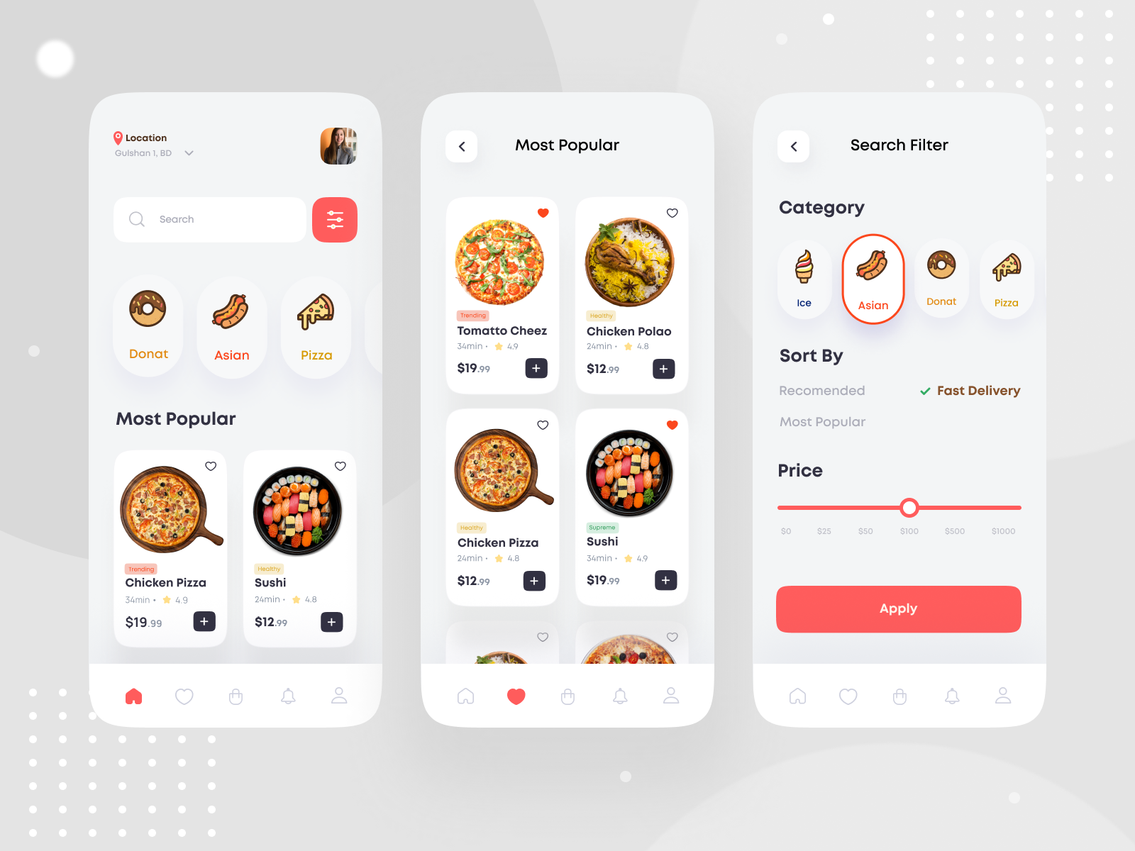 Food Delivery App by Faruque-E-Azam on Dribbble