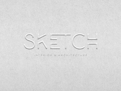 Logo Design for SKETCH architect architectural logo design interior interior company logo design