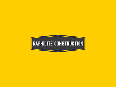 Logo Design for Raphilite Construction black construction company gray logo design yellow