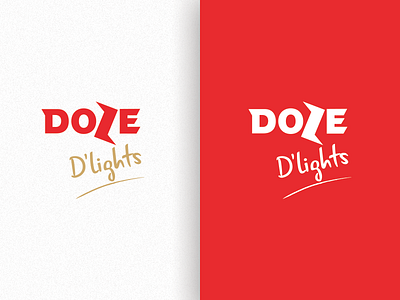 Doze D'lights font logo logomark red script typography