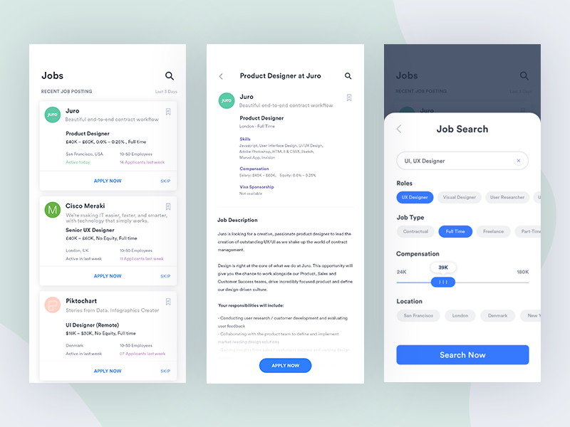 Job Applications for iOS by FaruqueEAzam on Dribbble