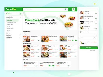 Online Menu for Restaurants app app design art business clean design flat food foodmenu landing page menu online responsive simple ui uiux user interface ux uxui web